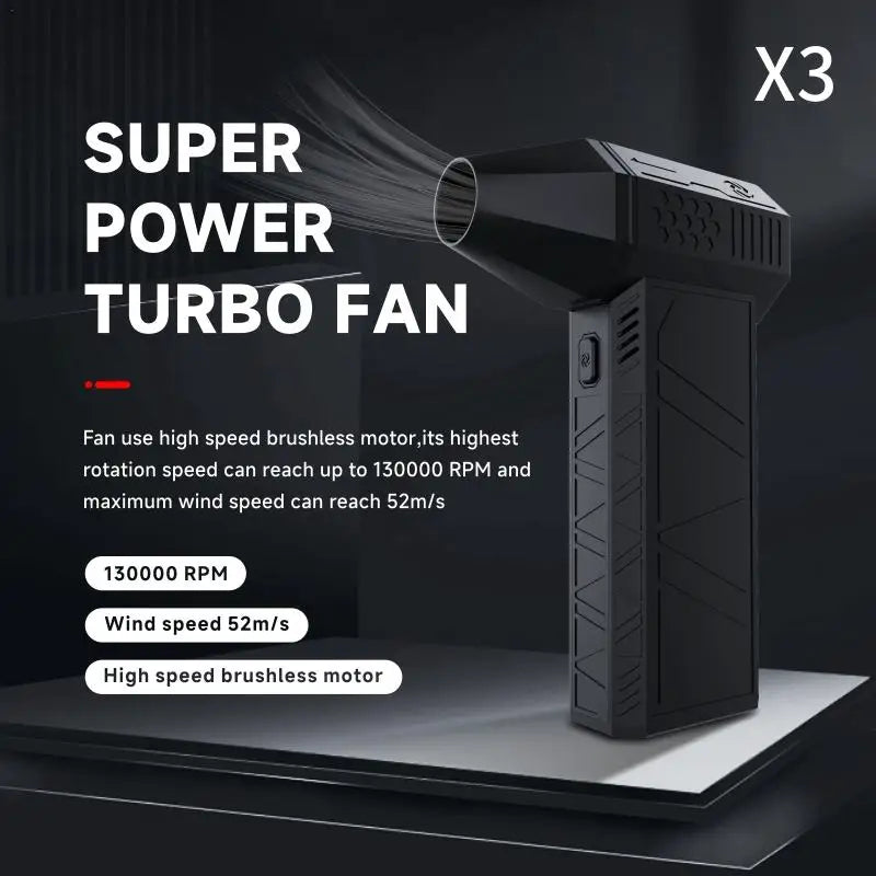 TurboFlow X3: Mini Turbo Jet Fan